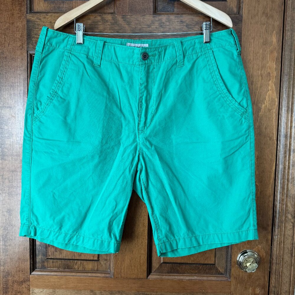 Express Green Flat Front Shorts Size 36